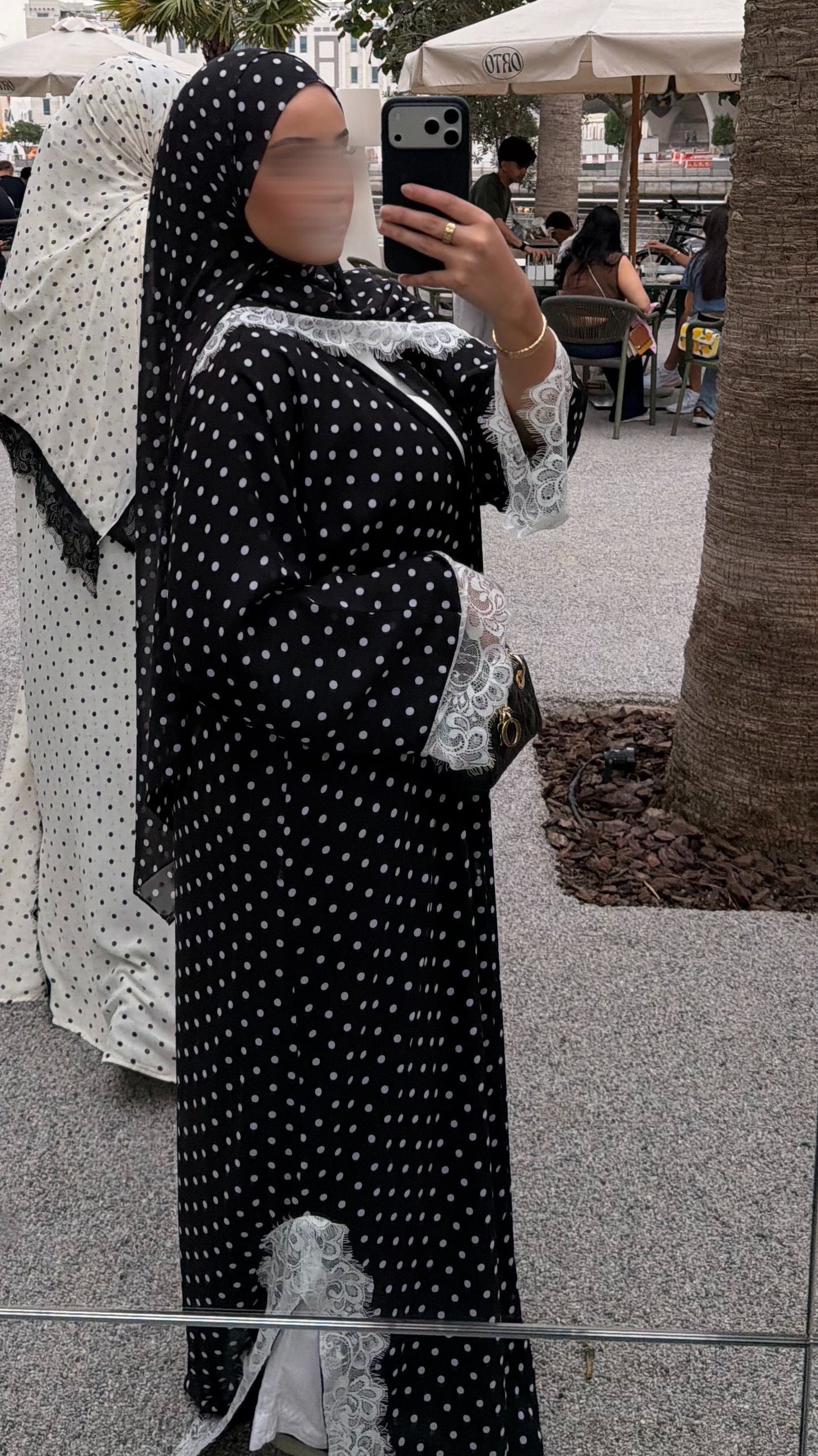 POLKA ABAYA - Hijab Noir